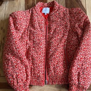 Red Floral Patterned Jacket